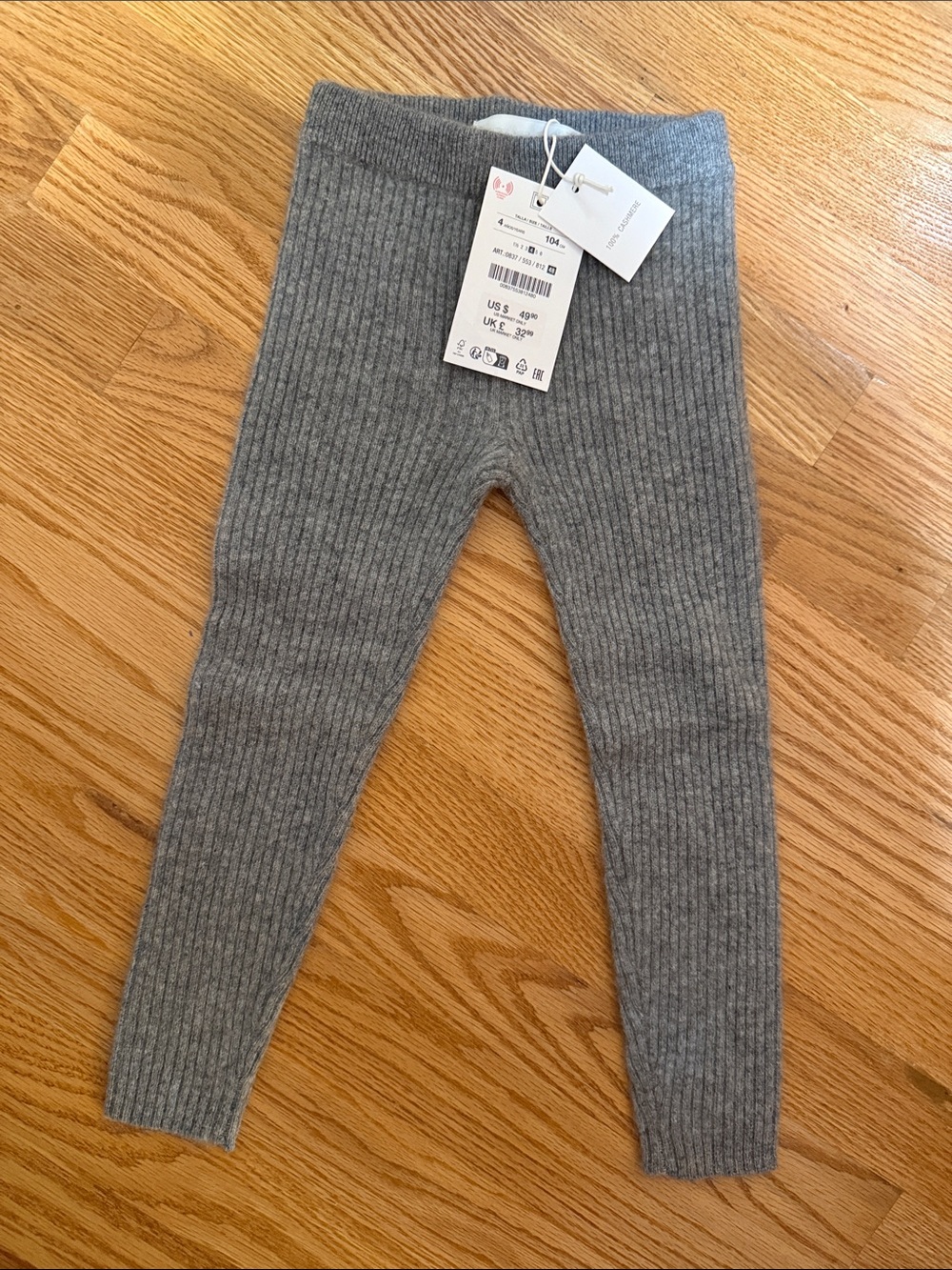 Zara Cashmere Knit Leggings Toddler Size 4